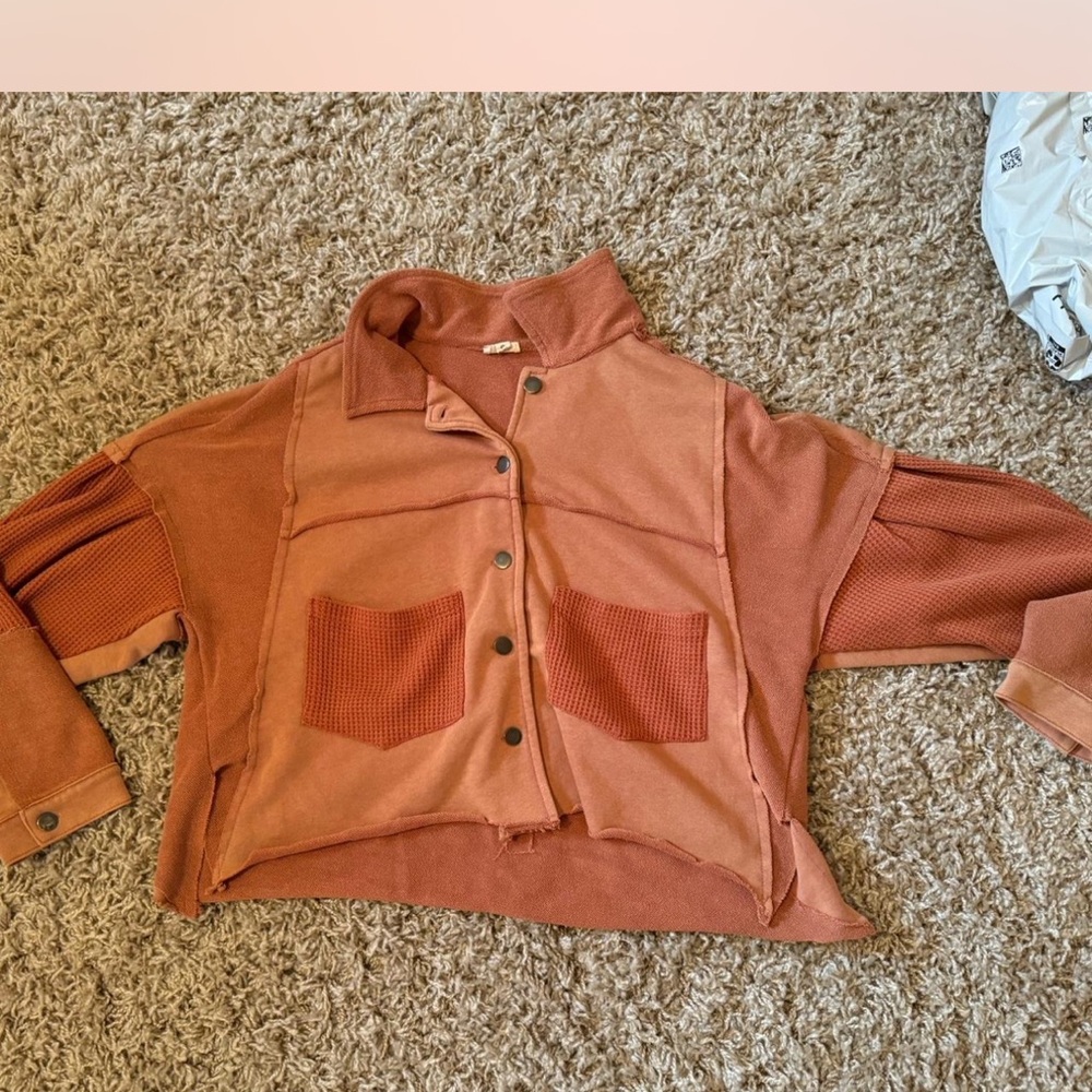 Rust Button-Up Jacket - image 1